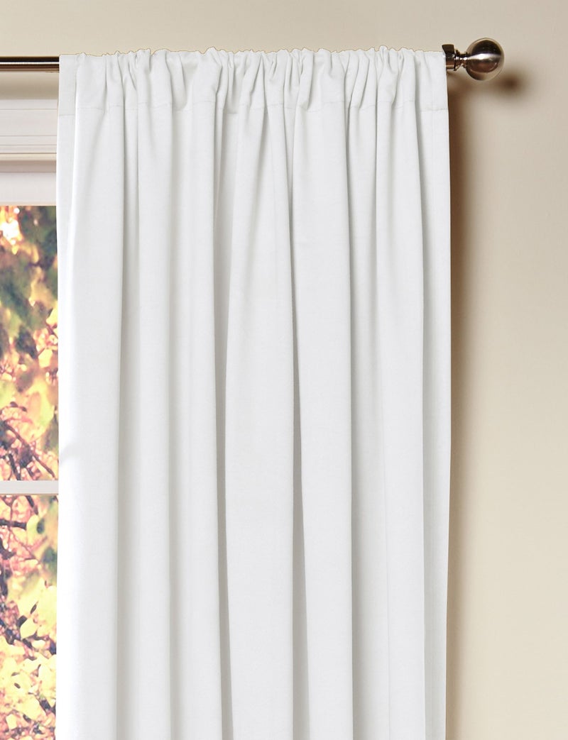 COTTON CRAFT White Curtains - 84 Inch Length - 2 Window Panels Set - Shrink Resistant Thick Duck Fabric Drapes with Tie Backs – Reverse Tab Top Light Filtering Privacy for Bedroom, Living Room – 50x84 - Image 3